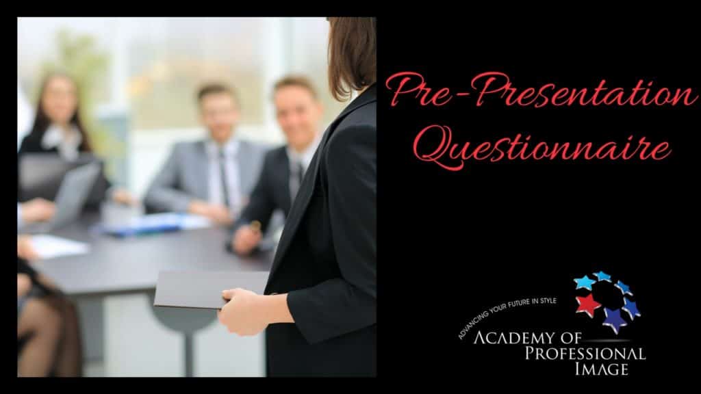 pre presentation questions